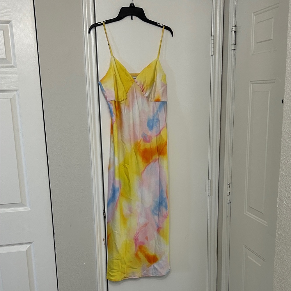 Diane Von Furstenberg Yellow and Pink Dress